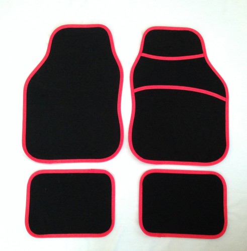 Black red car mats for - &,