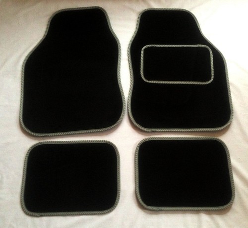 Black grey car mats - black,